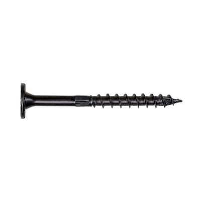 Outdoor Accents 0.220 in. x 3-1/2 in. T40 6-Lobe, Low Profile Head, Black Structural Wood Screw (50-Pack)
