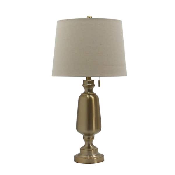 Fangio Lighting Cory Martin 30.5 in. Antique Brass Table Lamp