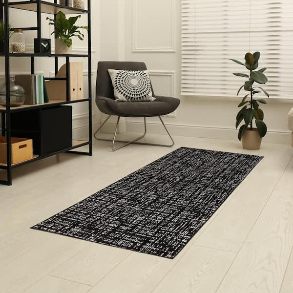 Motley Black/Gray 2 ft. x 5 ft. Runner Rug