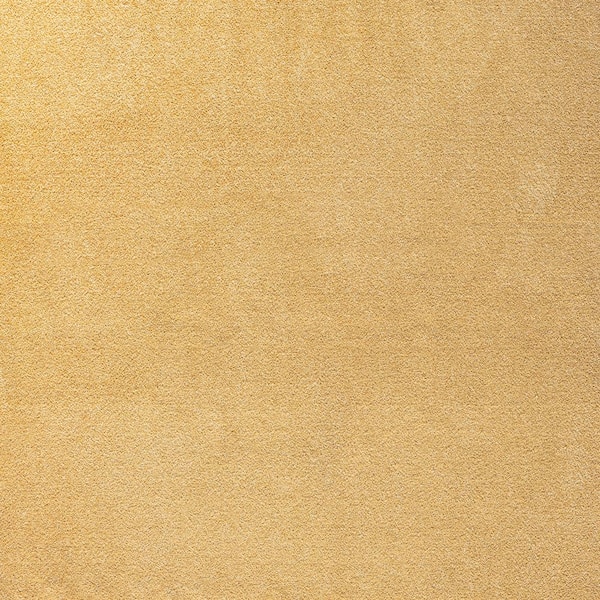 Haze Solid Low-Pile Mustard 6' Square Area Rug