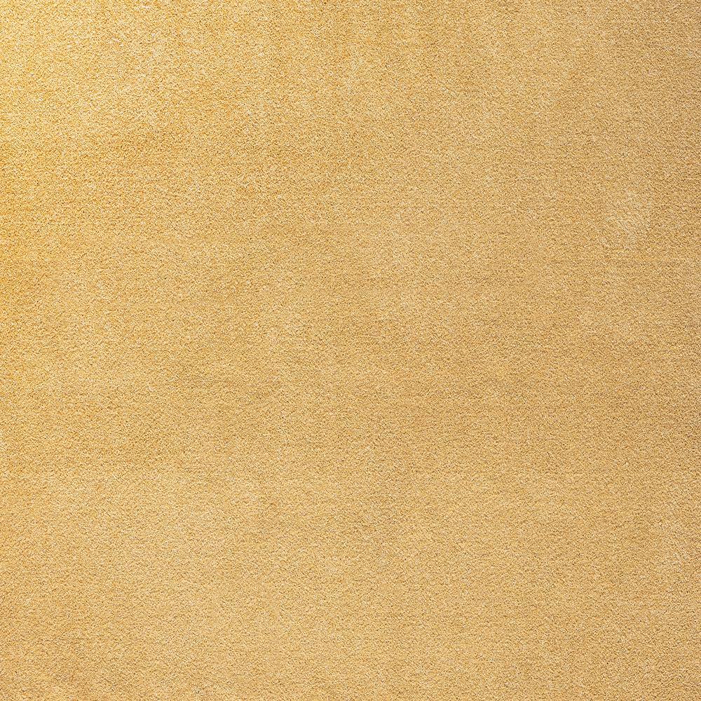 Mustard Synthetic Low-Pile Square Area Rug, 7' Square