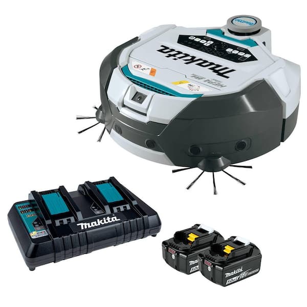 Makita 18-Volt X2 LXT Brushless Cordless Smart Robotic HEPA Filter Vacuum, Kit (5.0Ah) 19.75 in.