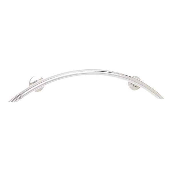 SEACHROME 30 in. x 1-1/4 in. Dia Lifestyle and Wellness Designer Crescent Curved Shower Grab Bar in Satin