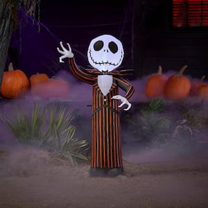 3.5 ft. LED Jack Skellington with Orange Suit Halloween Inflatable