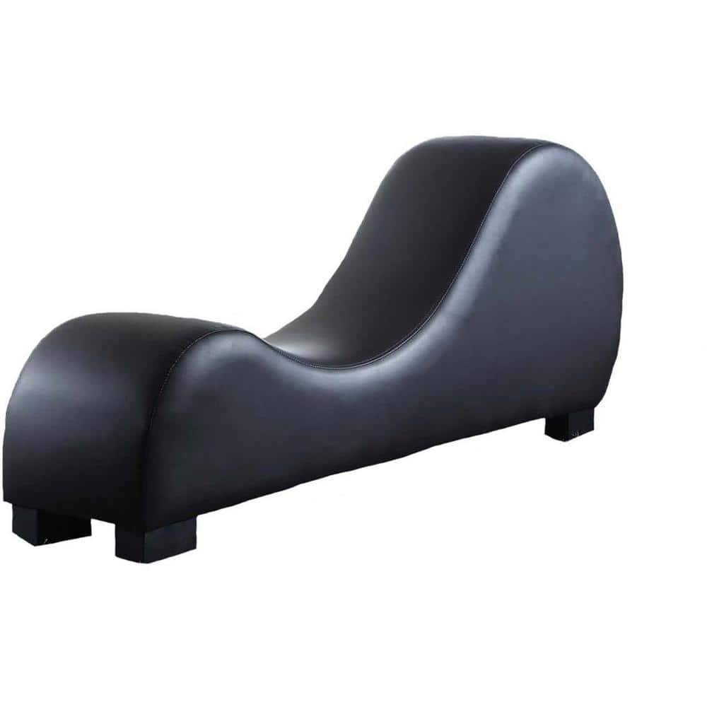 Black Faux Leather Chaise Lounge Cl-10 - The Home Depot