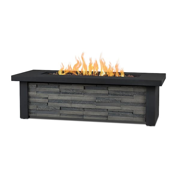 Mgo Propane Fire Pit In Stacked Stone, 48 Gas Fire Pit Kit