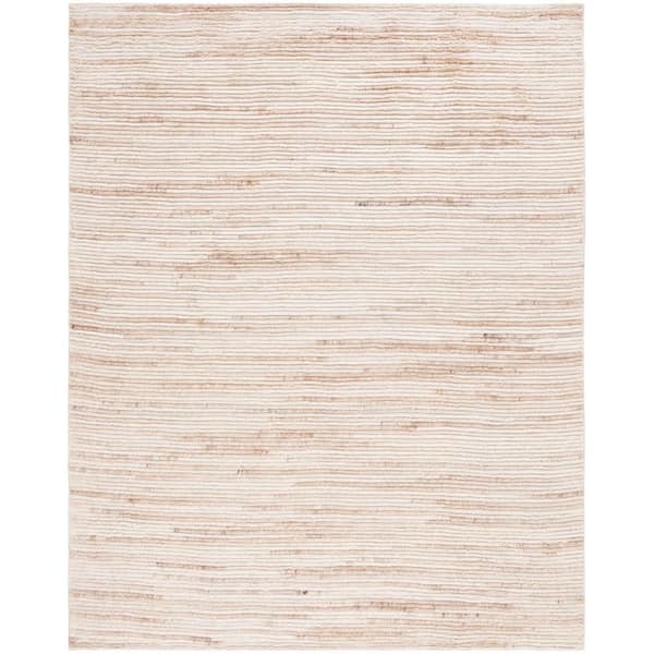 Casablanca 10 ft. x 14 ft. Beige/Ivory Marle Striped Area Rug
