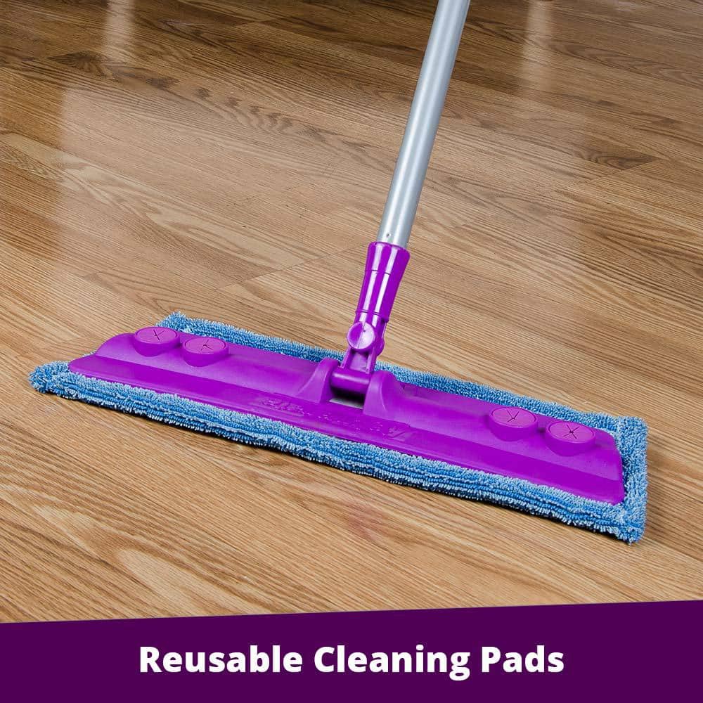 Rejuvenate Multicolor Microfiber Flat Mop Kit with Aluminum Handle