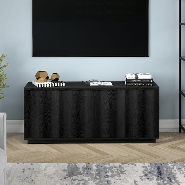 Reviews for Meyer&Cross Hanson 57.13 in. Black Grain TV Stand Fits