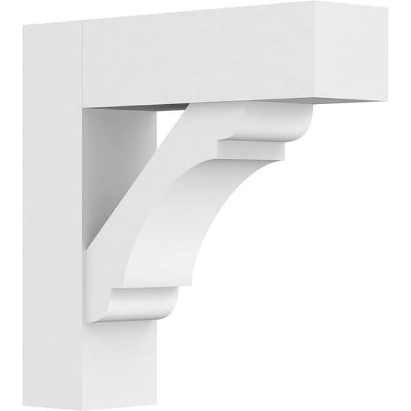 Ekena Millwork Standard Olympic 5 in. W x 20 in. H x 20 in. D Signature Urethane Polyurethane Bracket With Block Ends