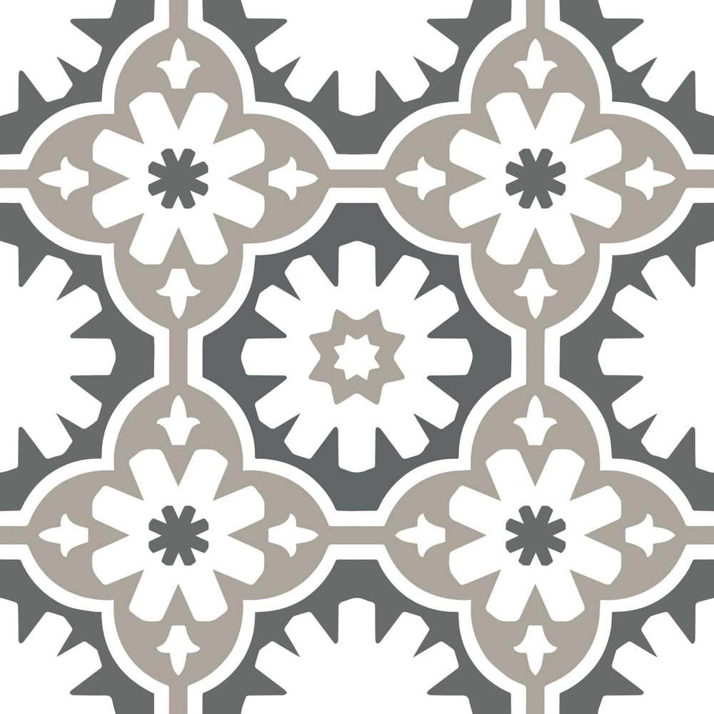 MI ALMA Grey B80 12 in. x 12 in. Vinyl Peel and Stick Tile (24-Tiles