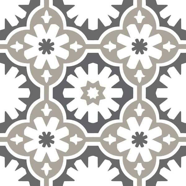 MI ALMA Grey B80 7 in. x 7 in. Vinyl Peel and Stick Tile (24-Tiles, 8.17 sq. ft./Pack)