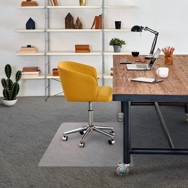 Unbranded Advantagemat Phthalate Free Vinyl Rectangular Chair Mat for Carpets up to 1/4" - 45" x 53"