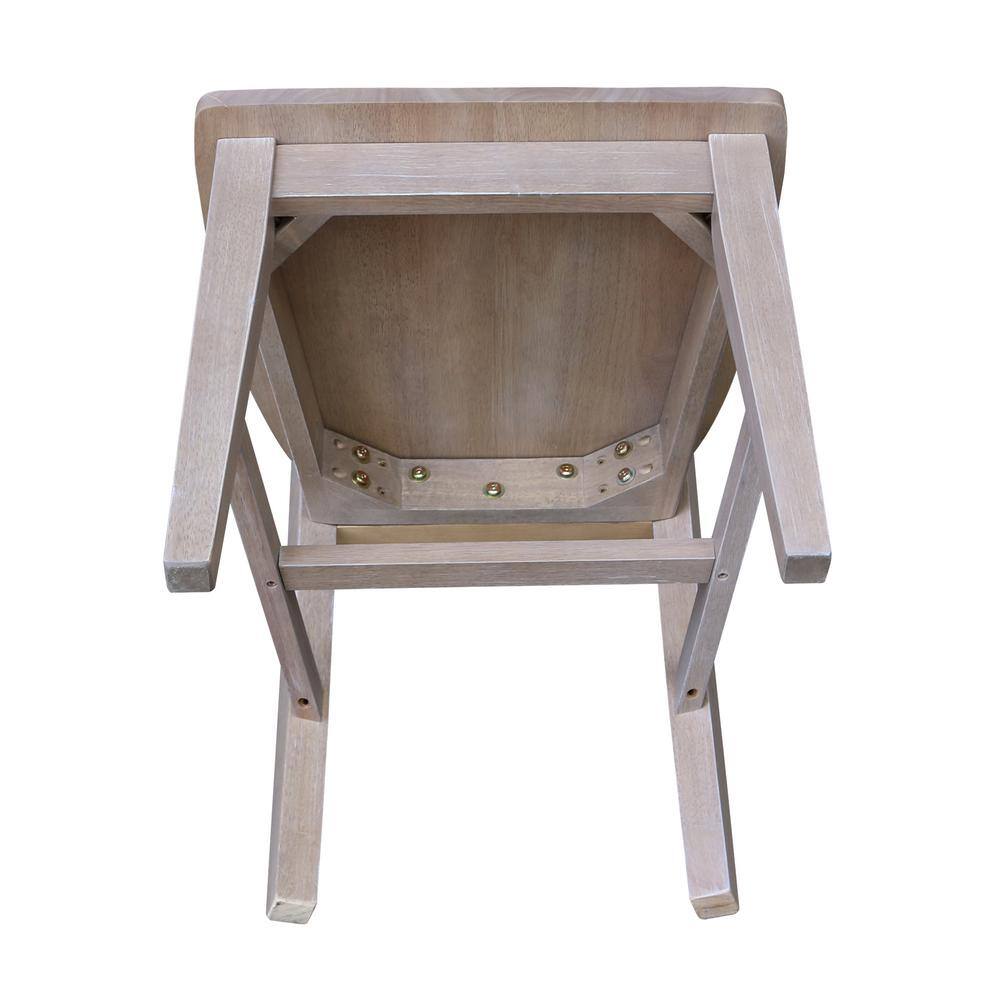 Eco-Friendly Solid Parawood High Slat Side Chair in Washed Gray Taupe