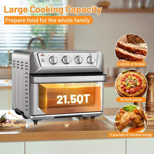1300W/20Qt 5-in-1 Air Fryer Toaster Oven Family Size Countertop