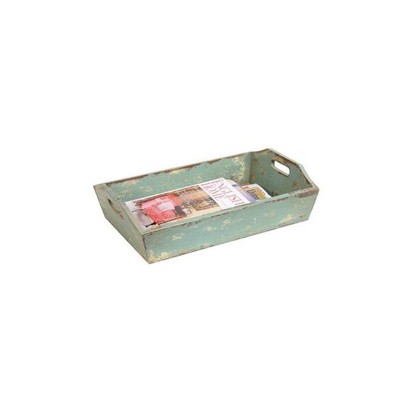 3R Studios Rustic Green Wooden Gardener's Tray