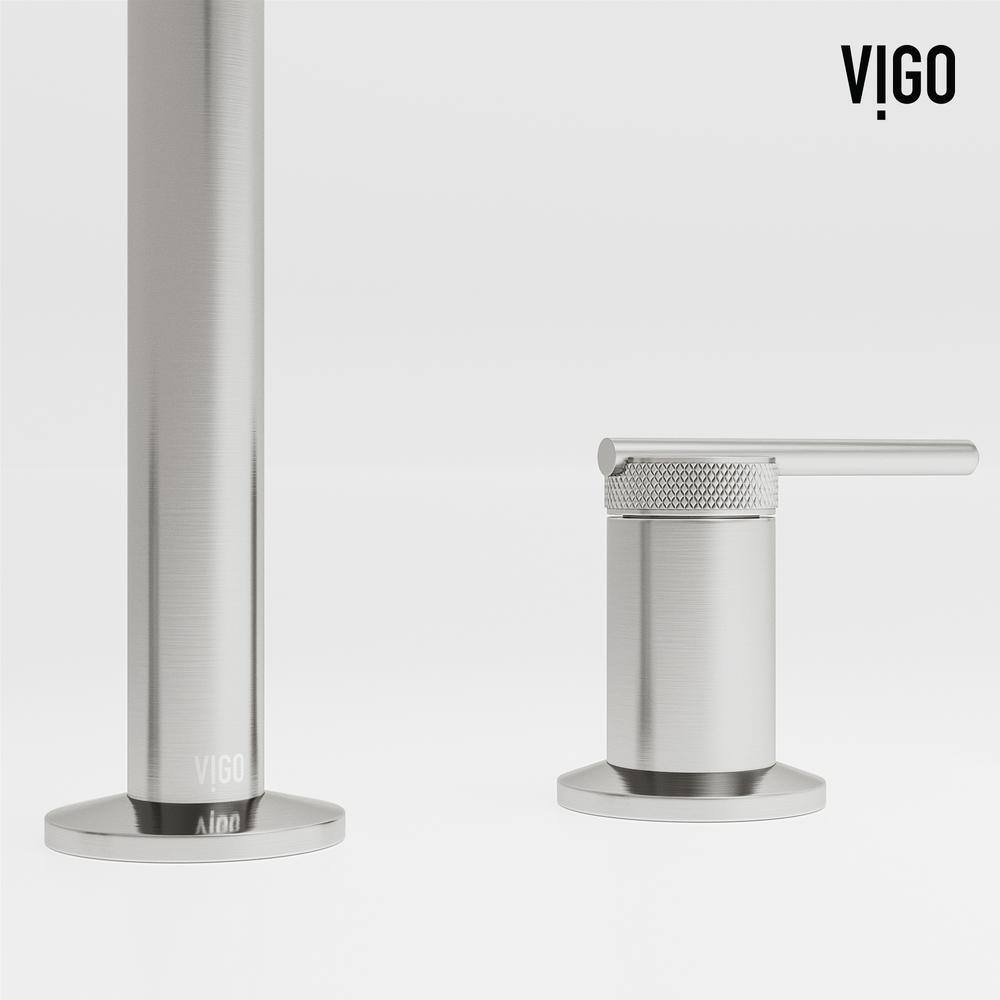 Sterling 7" Brushed Nickel Two Handle Widespread Bathroom Faucet