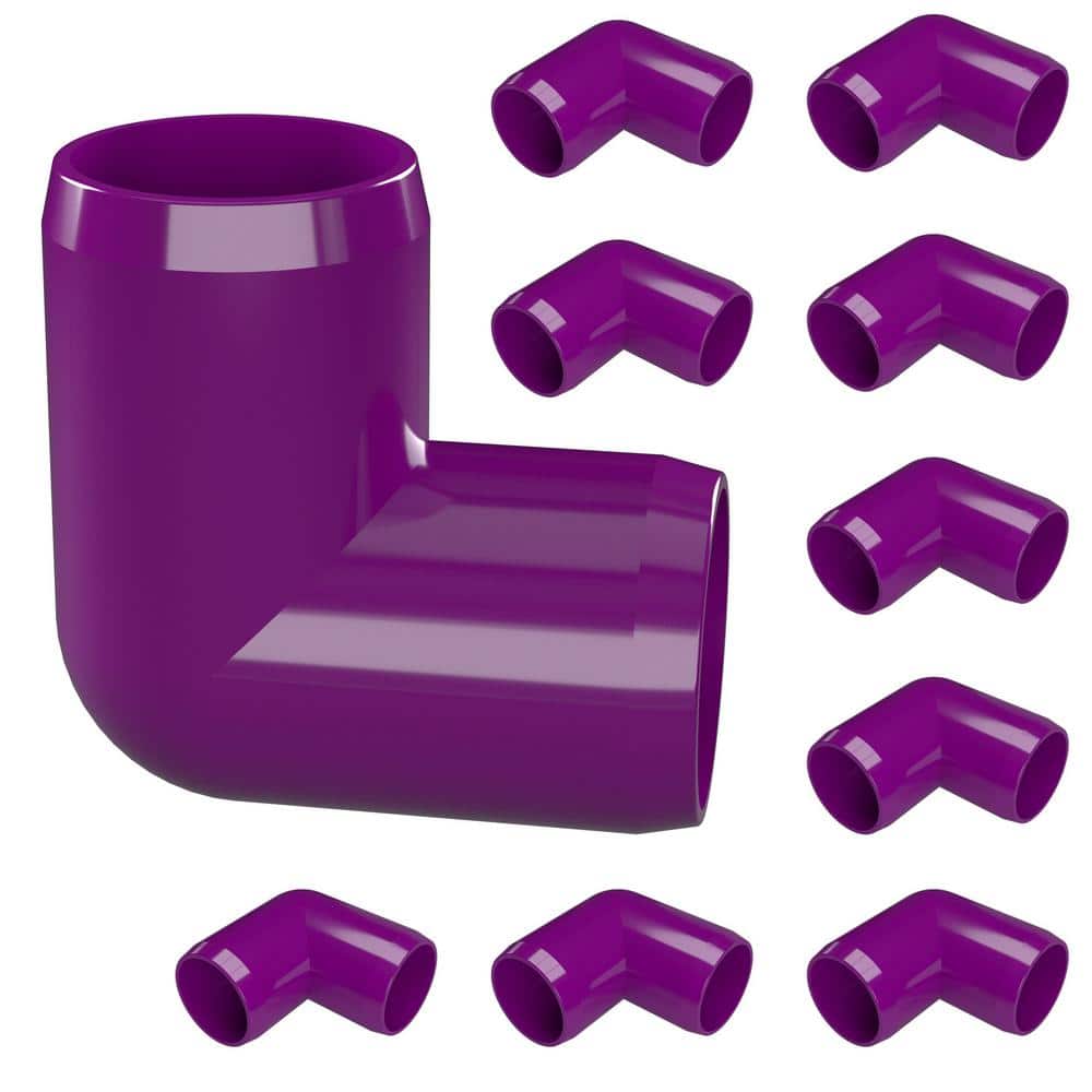 1/2 in. Furniture Grade PVC 90-Degree Elbow in Purple (10-Pack) price history on PriceWatchPro