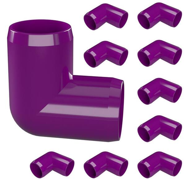 Formufit 3/4 in. Furniture Grade PVC 90-Degree Elbow in Purple (8-Pack)  F03490E-PU-8 - The Home Depot