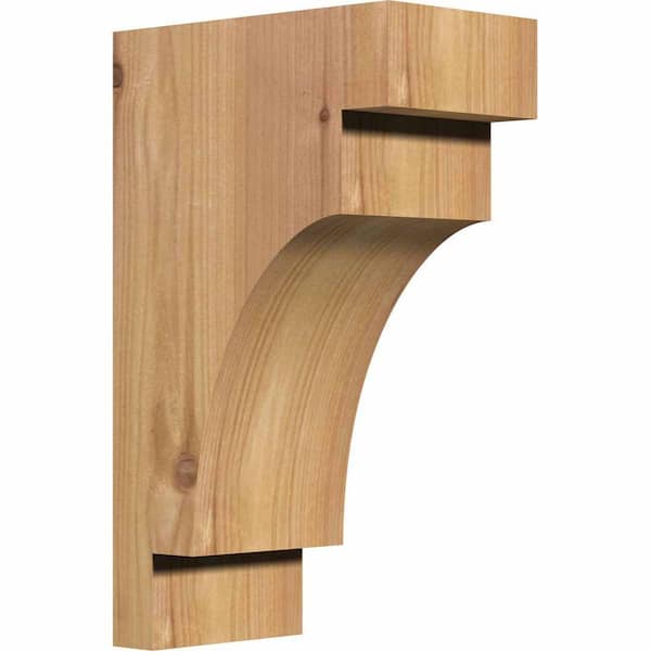 Ekena Millwork 3-1/2 in. x 6 in. x 10 in. Western Red Cedar Mediterranean Smooth Corbel