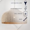 JONATHAN Y Eliza 20 in. Coastal Rattan LED Pendant Light