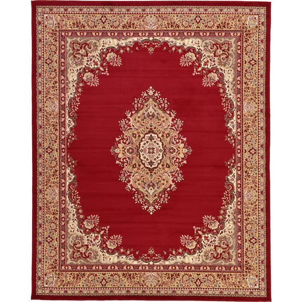 Unique Loom Reza Washington Burgundy 8' 0 x 10' 0 Area Rug