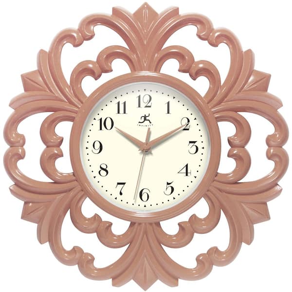 Wisteria 15.5 in. Terracotta Resin Decorative Wall Clock