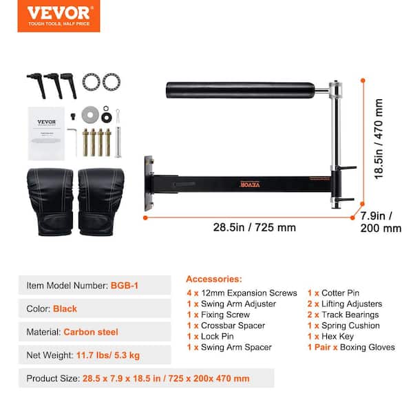VEVOR Wall Mount Boxing Spinning Bar Adjustable Punching Spinning