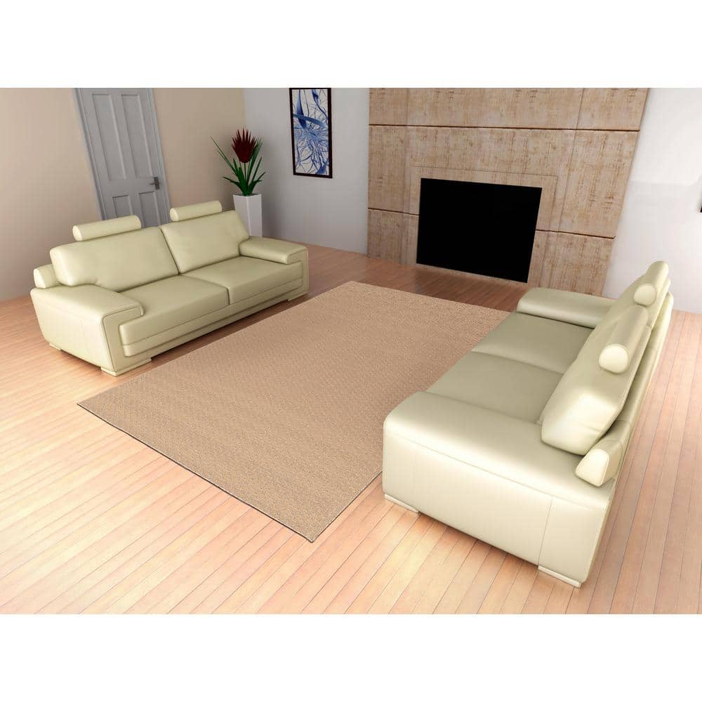 Medallion Black Solid Synthetic 9' x 12' Tufted Area Rug