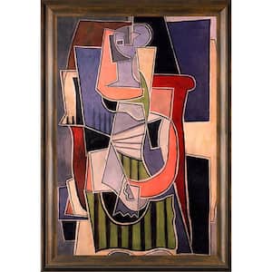 Woman sitting in an armchair by Pablo Picasso Modena Vintage Framed Oil Painting Art Print 29 in. x 41 in.