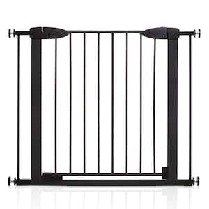 29in Tall Metal Boston 29.5 in.-38 in. W Pressure Mounted Auto-Close Baby Gate - Black