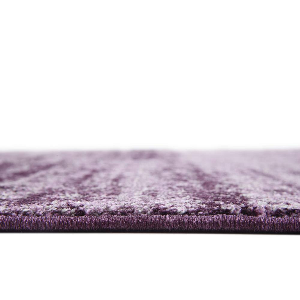 Violet Gradient Low Pile Rectangular Area Rug