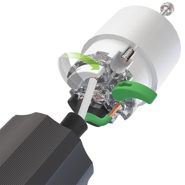 Leviton Black & White Lever Edge 20 Amp 125 Volt Straight Blade