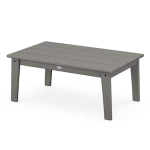 Grant Park Slate Grey Plastic Patio Furniture Outdoor All-Weather Coffee Table