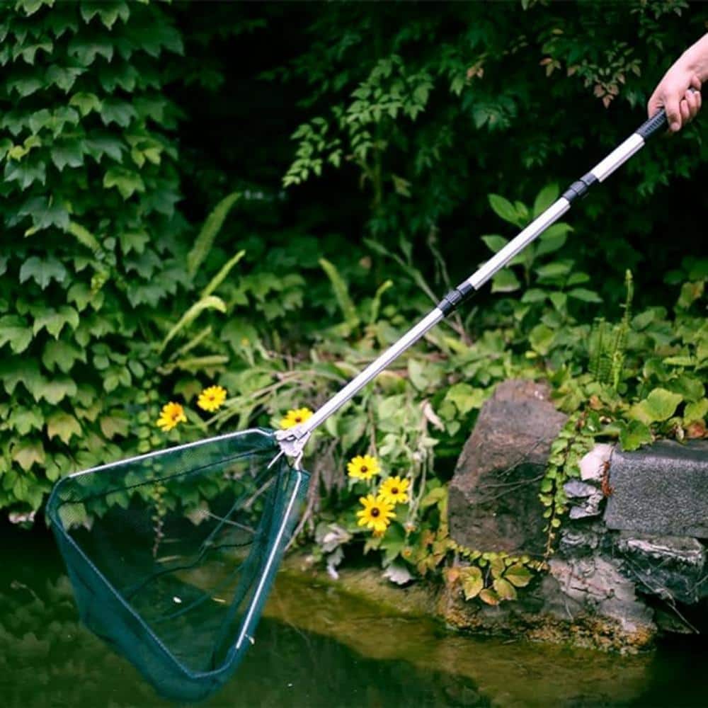 Aluminum Retractable Folding Fishing Landing Net with Telescoping Handle