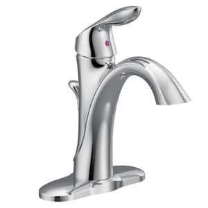 Eva Single Hole Single-Handle High-Arc Bathroom Faucet in Chrome