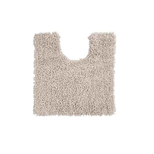 HOME WEAVERS INC Fantasia Bath Rug 100% Cotton Bath Rug Set, Machine Wash, 20 in. x20 in. Contour, Ivory