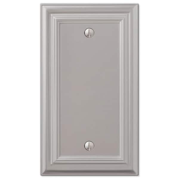Continental 1 Gang Blank Metal Wall Plate - Satin Nickel