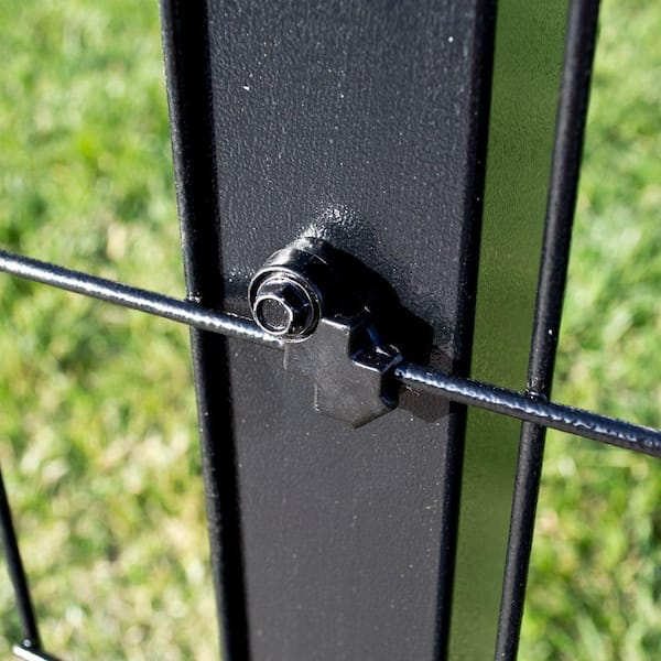 Replacement Clips-Panel To Post - Pack of 12 with Self Tapping Screws Black