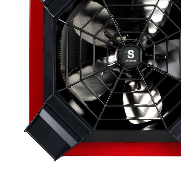 Stelpro 4000-Watt 240-Volt Garage Ceiling Fan Heater in Red