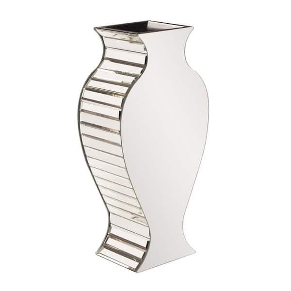 HomeRoots 20 in. Clear Wood Cylinder Decorative Vase