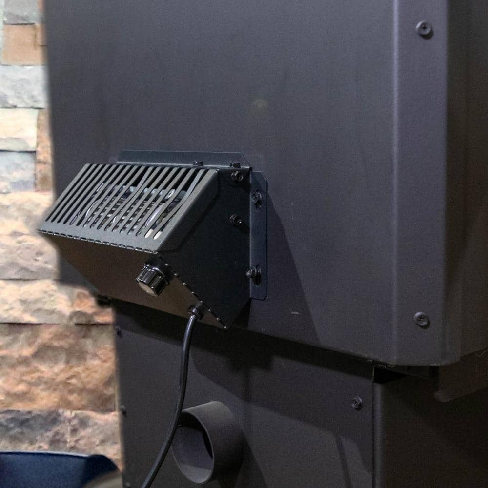 Black Metal Freestanding Wood Stove Blower Kit