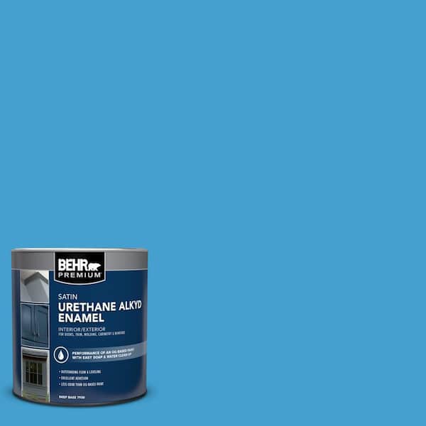 1 qt. #AE-47 Horizon Blue Satin Enamel Urethane Alkyd Interior/Exterior Paint