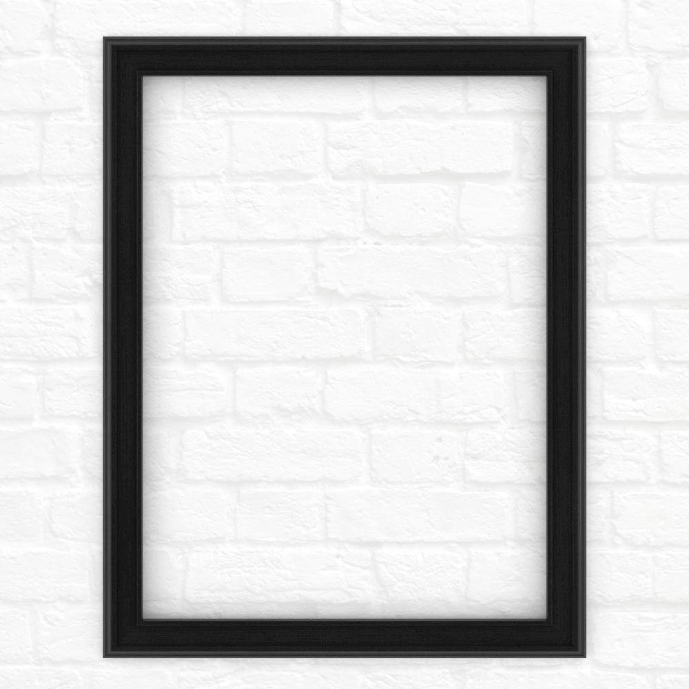 Delta 28 in. x 36 in. (M1) Rectangular Mirror Frame in Matte Black