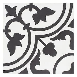 Cemento Arte Snowcap Encaustic 8 in. x 8 in. Cement Handmade Floor and Wall Tile (5.51 sq. ft. / Case)