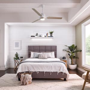Zeus 60 in. Indoor Brushed Nickel Downrod Mount Ceiling Fan with Integrated LED with Wall Control Included