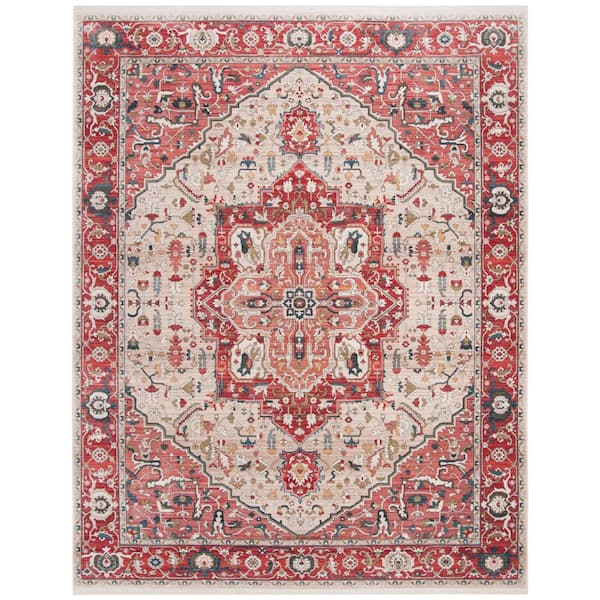 SAFAVIEH Vintage Persian Red/Ivory 9 ft. x 12 ft. Oriental Area Rug