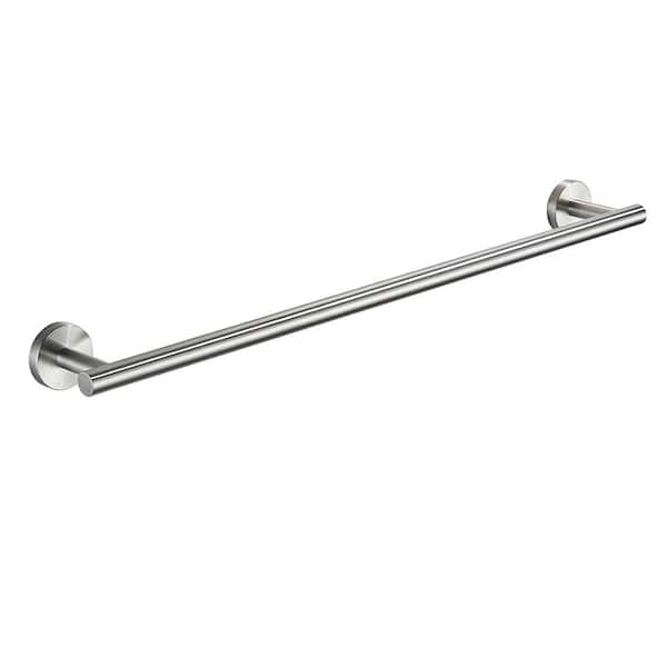 FORIOUS 24 in. Wall Mounted Single Towel Bar in Brushed Nickel