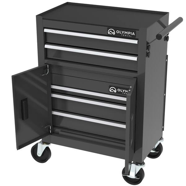 OLYMPIA 20 in 5-Drawer Steel Tool Chest/Cabinet Combo, Portable