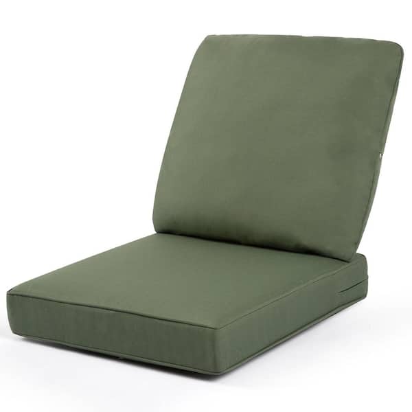 Sudzendf 24 in. W x 22 in. H Outdoor Lounge Chair Replacement Cushion in Green